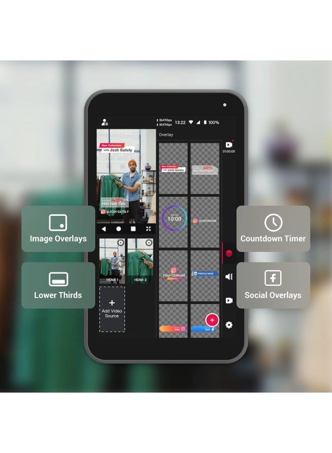 YoloLiv Instream All-in-One Vertical Live Video Streaming Encoder Switcher Recorder Monitor for Instagram Tiktok - Image 5